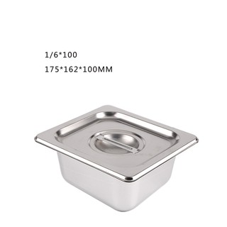 Khay Inox Đựng Topping 1/6