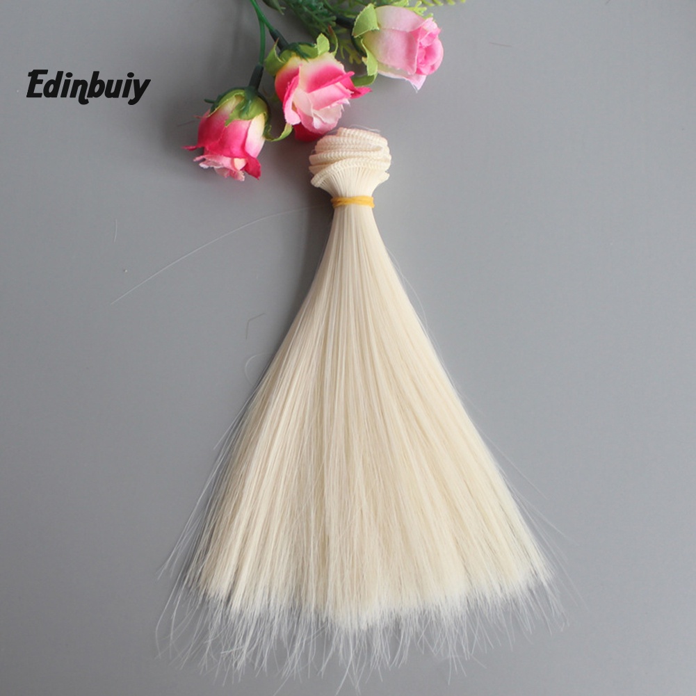 DB 15cm Long Straight Synthetic Fiber Wig Hair Extension for BJD SD Doll Accessory