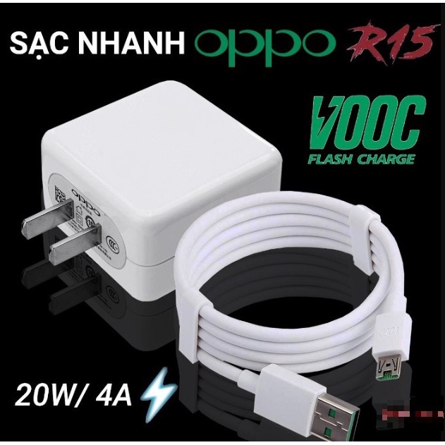 Bộ sạc Siêu nhanh OPPO R15, công suất 20W - VOOC 3.0, OPPO/REALME F11/F11 Pro/ Reno22f... Realme3/5/Pro Chính Hãng