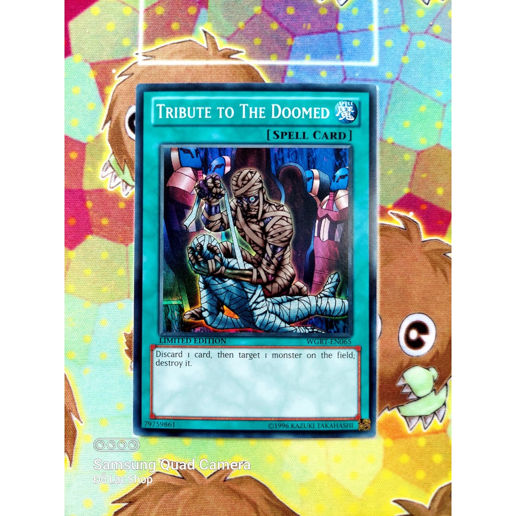 Thẻ Bài Yugioh Spell Tribute to The Doomed - WGRT-EN065 - Super Rare Limited