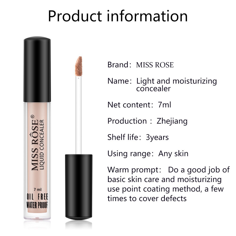 Kem che khuyết điểm MISS ROSE dạng lỏng chống nước lâu trôi tạo đường viền dành cho nữ | BigBuy360 - bigbuy360.vn