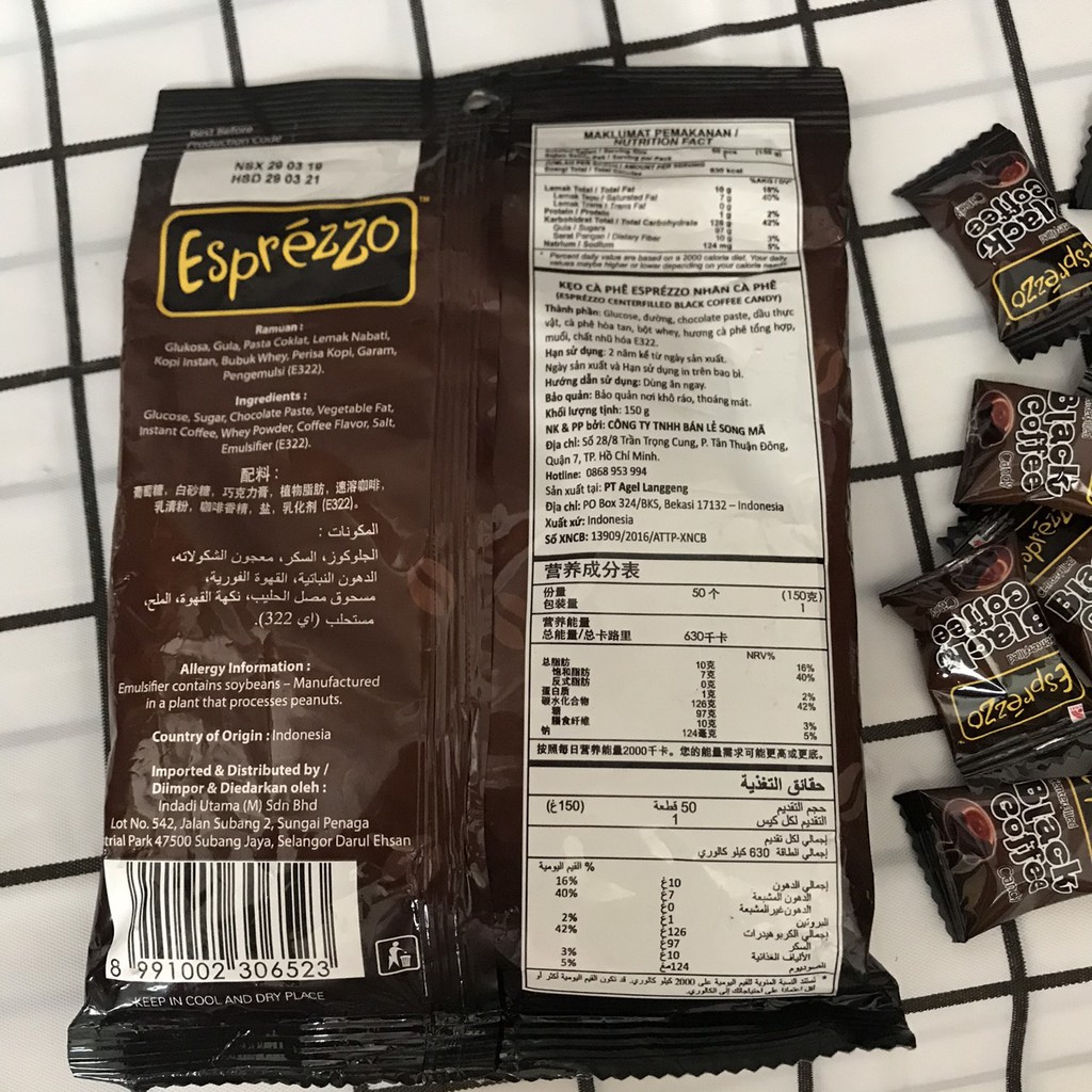 KẸO COFFEE ESPREZZO 150G