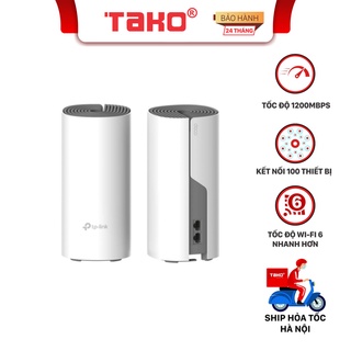 Hệ thống Wifi Mesh TP-Link Deco E4 mở rộng phủ sóng cho gia đình chuẩn AC 1200Mbps 1-Pack. Chính hãng. BH 24 tháng