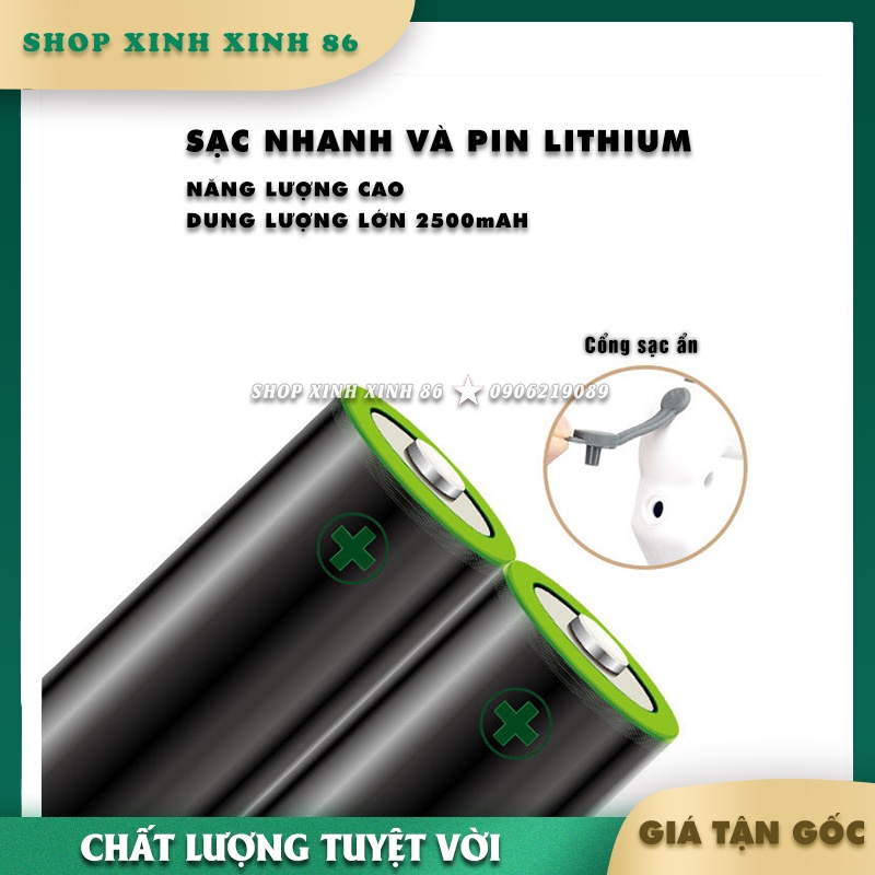 Chổi Điện Cọ Nhà Tắm Cầm Tay Không Dây Kèm 5 Đầu Cọ Thay Thế Đa Năng Thông Minh