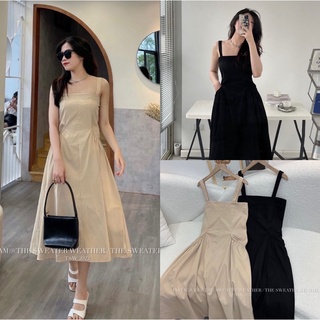 Váy maxi thô quai bản to túi chun cách điệu, váy thiết kế đi biển, du lịch cực xinh hàng cao cấp