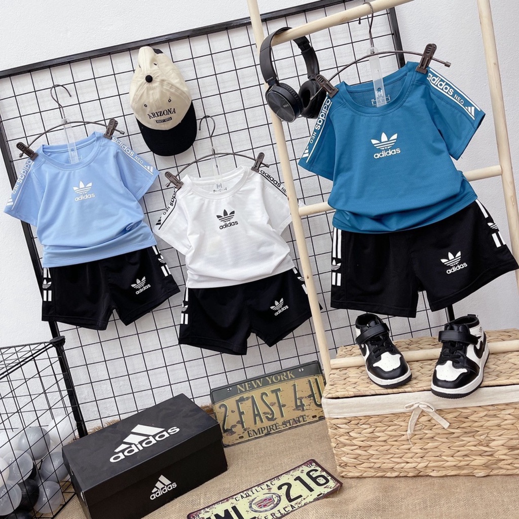 Đồ bộ áo mùa hè, bộ thể thao Ids cho bé trai 10-22 kg chất liệu thông hơi- VyVy Kids