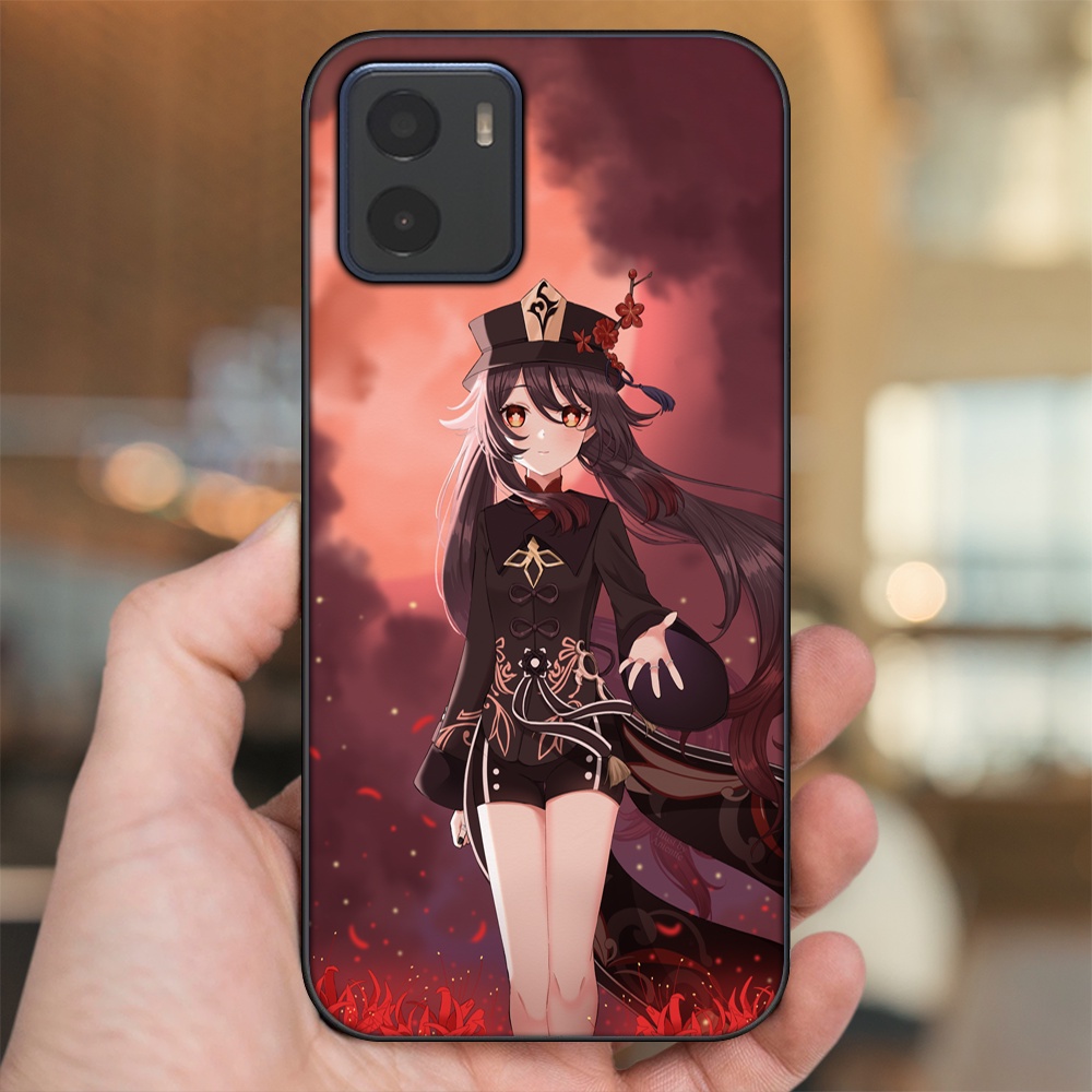 Ốp lưng Vivo Y15s, Y15a viền đen in hình Hutao Genshin Impact