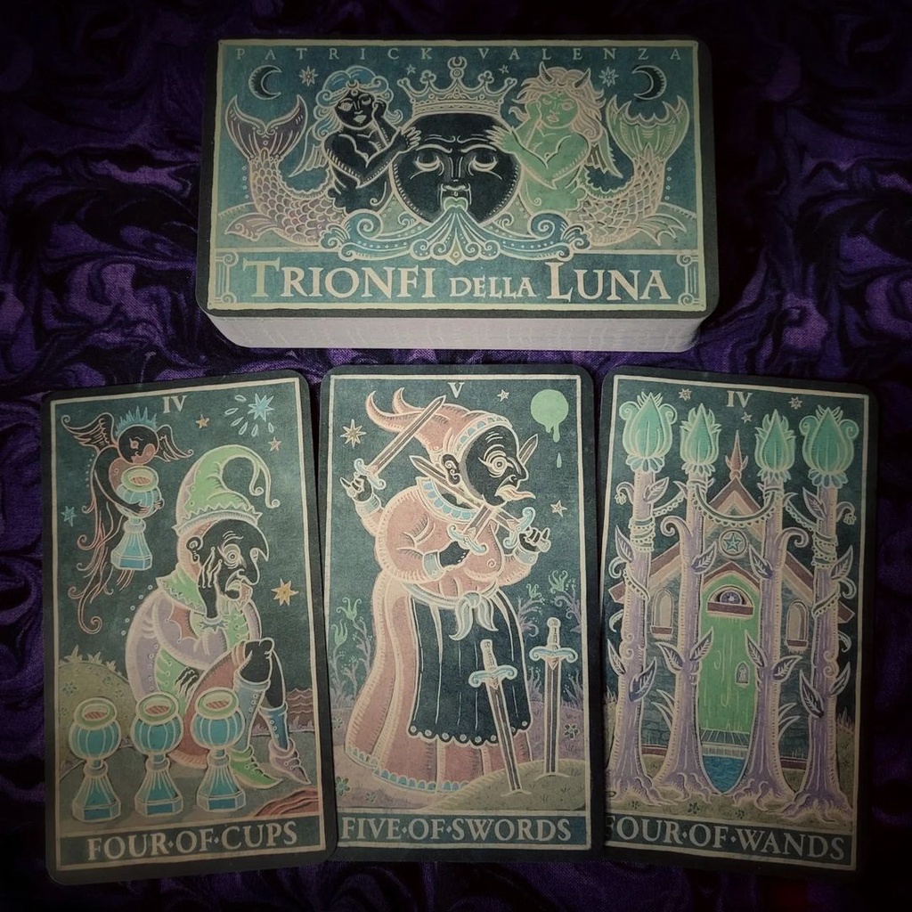 Bài Trionfi della Luna Tarot Aquadoxical Illustrated Pips Edition