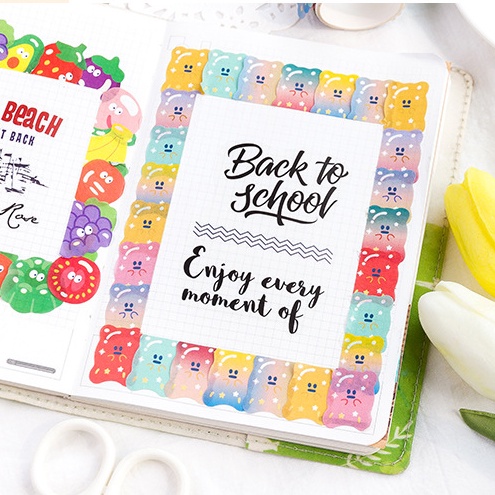 Băng Keo Washi Họa Tiết Hoạt Hình Dễ Thương Dùng Trang Trí Sổ Tay/ Đồ Thủ Công DIY