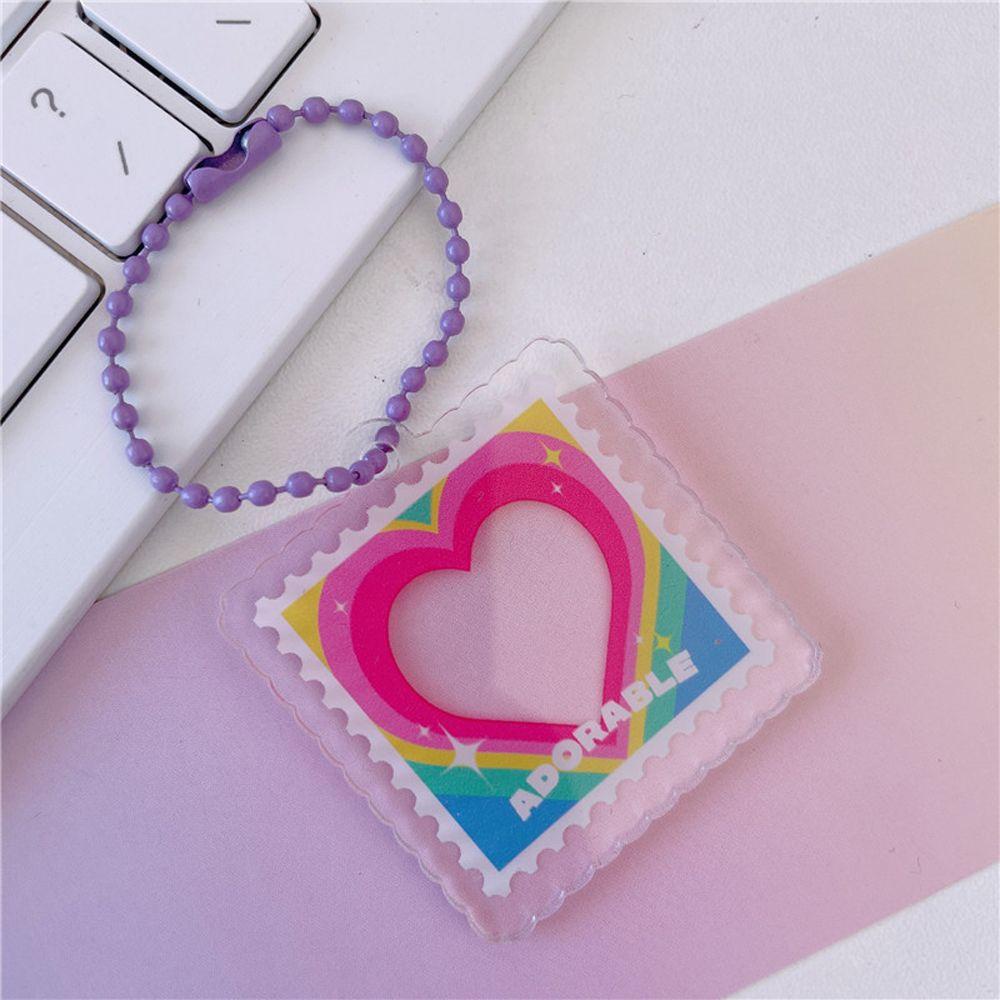 Khung Ảnh 1 inch Bằng Acrylic Trong Suốt Kèm Móc Khóa Tiện Dụng Cho Trường Học