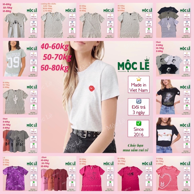 (40-80kg) Áo thun phông tshirt họa tiết nam nữ, bé gái, vnxk xuất khẩu