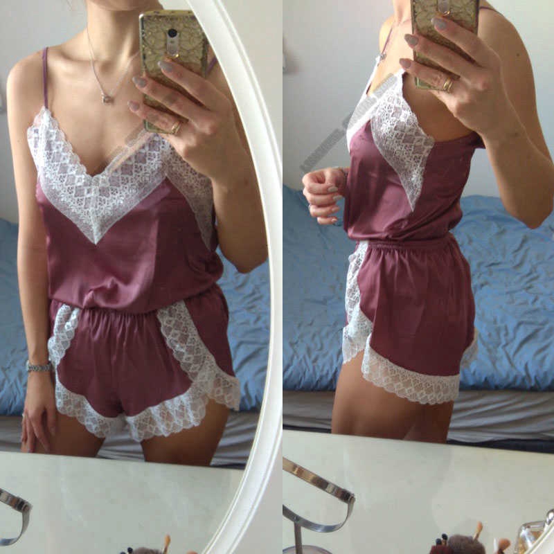 Set Đồ Ngủ Phối Ren Gợi Cảm Thoải Mái Thời Trang Cho Nữ