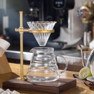 Bộ giá và phễu pha cà phê V60 lọc cafe giấy lọc dip brew pour over đồng nguyên chất