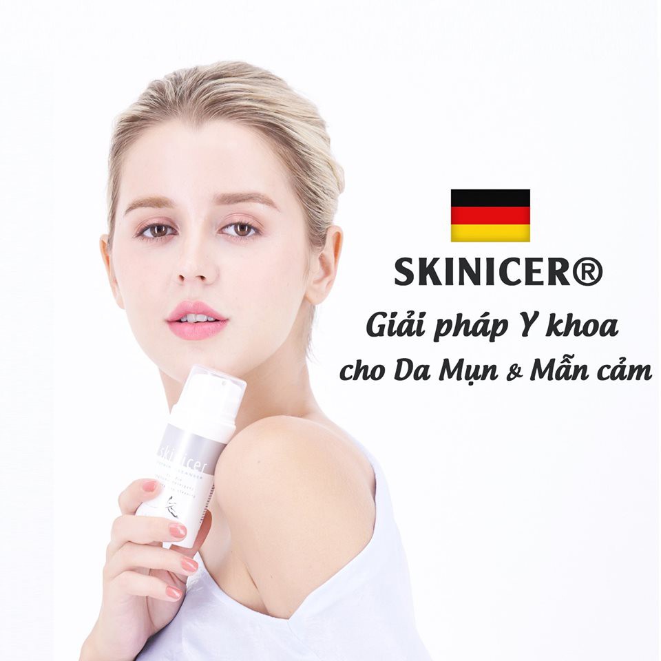 Combo chăm sóc da mặt sữa rửa mặt Skinicer Repair Cleanser, viên uống thải độc Ketoskin giảm mụn đẹp da toàn diện