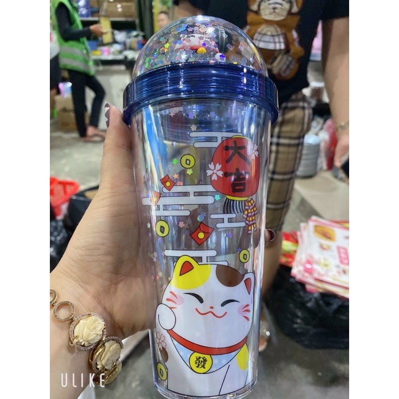 Ly giữ nhiệt  khủng long 2 lớp hoạt hình