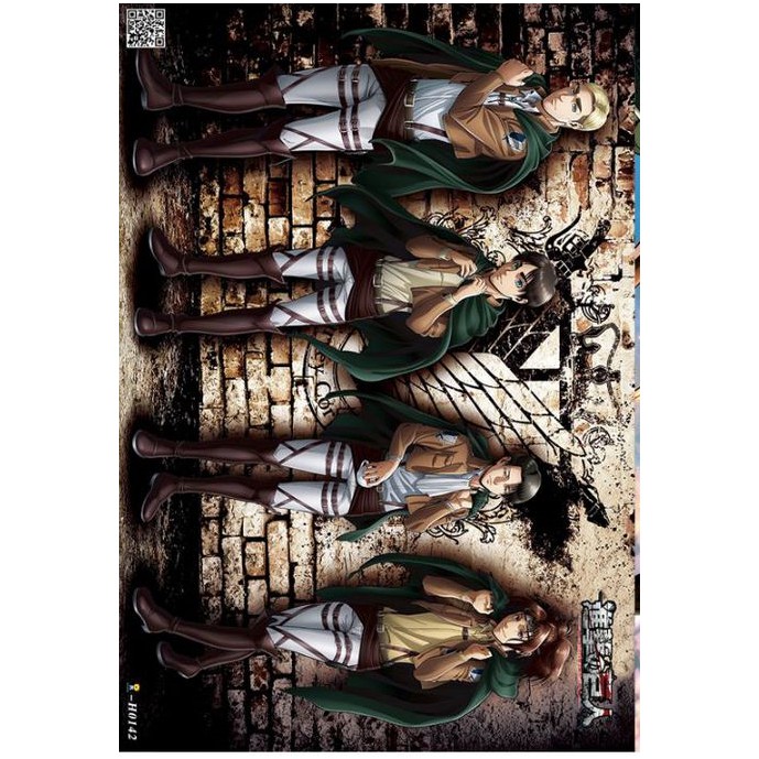 [Giấy Xịn] Set 8 tấm tranh poster A3 Attack on Titan anime siêu chất