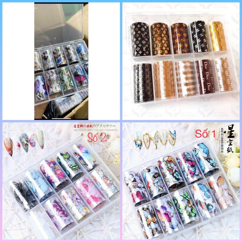 Foil dán móng cao cấp và keo dán Foil