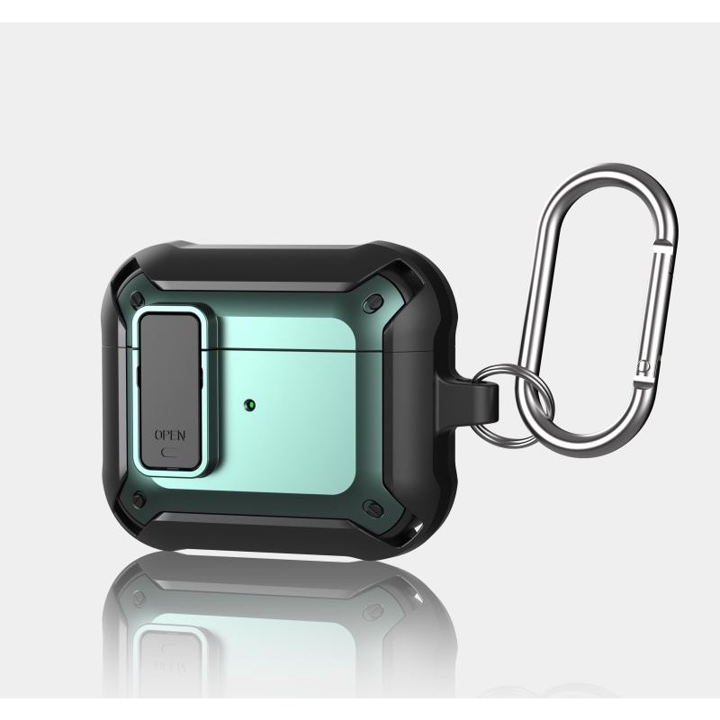 Vỏ bảo vệ hộp sạc tai nghe Airpods 3 hình dạng áo giáp độc đáo thời trang mới 2021