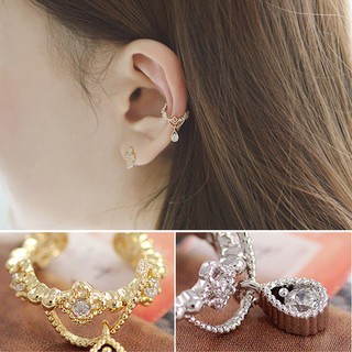 Kẹp bông tai kiểu sợi kim cương