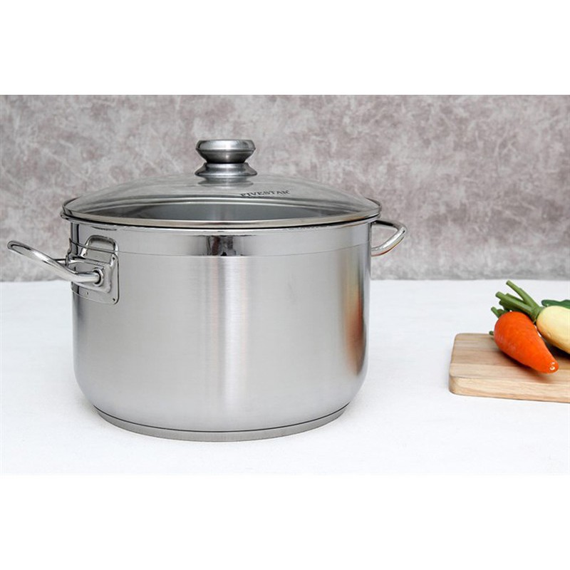 Bộ xửng hấp FiveStar Standard inox 430 nắp kính ( 30CM ) , 3 đáy dùng tốt bếp từ , hồng ngoại , gas