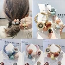 Buộc Tóc Nữ Phong Cách Hàn Quốc với họa tiết đính đá cực yêu. - HV Store 394