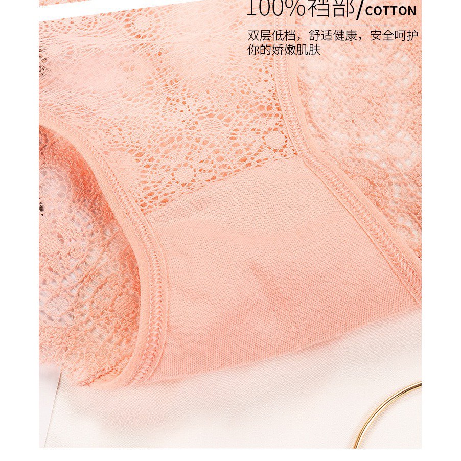 Quần Lót Nữ - Quần Lót Ren Nữ một mảnh viền bèo điệu đà - phối hoa sexy gợi cảm quyến rũ DAN STORE  Mã 802