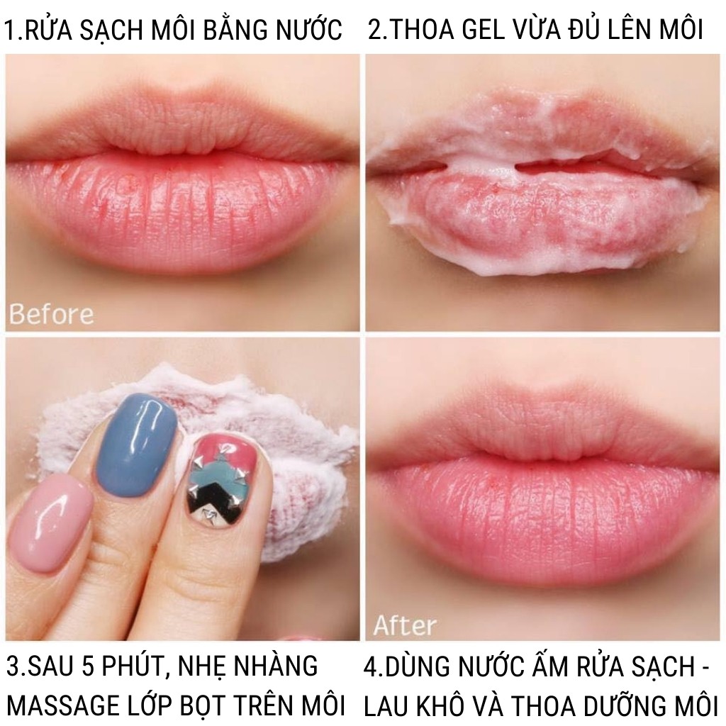 Tẩy tế bào chết môi UNPA Bubi Bubi Lip Gel tẩy da chết môi Hàn Quốc 12ml - ZAVENCI Official