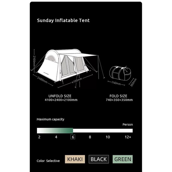 Lều bơm hơi Blackdeer Glamping -Sunday Inflatable Tent