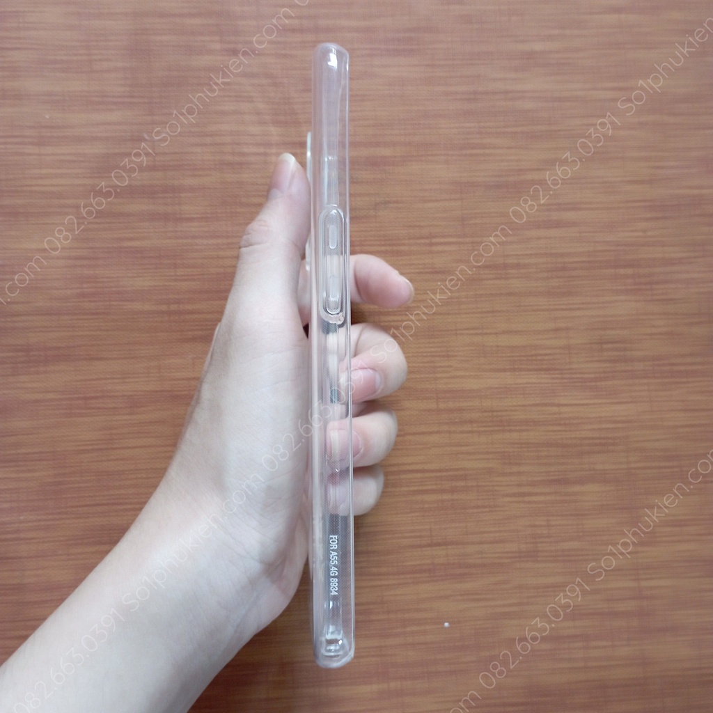 Ốp lưng dẻo trong cao cấp Oppo A55 4G loại chống sốc, loại dẻo trong bảo vệ camera bền đẹp