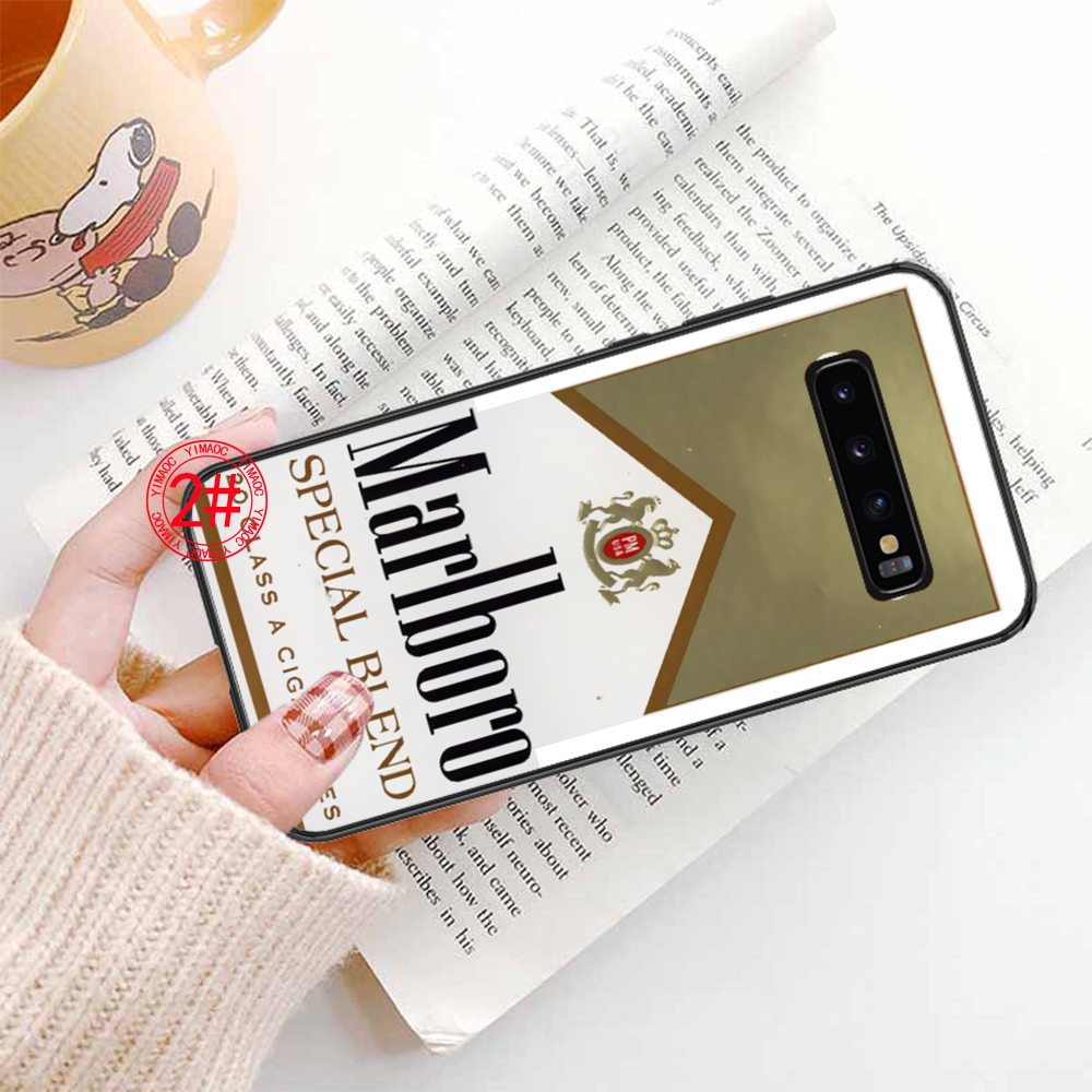 Ốp điện thoại mềm họa tiết thuốc lá Marlboro cho Samsung S20 Ultra Note 8 9 10 Plus Lite 129K