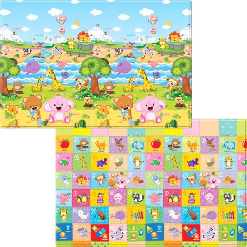 Thảm chơi trẻ em thảm Sillicon Babycare Korea chống thấm, trơn trượt, va đập; không mùi, phai màu độ bền 10 năm