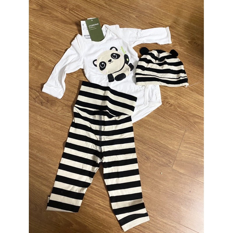 SALE set Áo+mũ+quần H&M bé trai 1-3 tháng