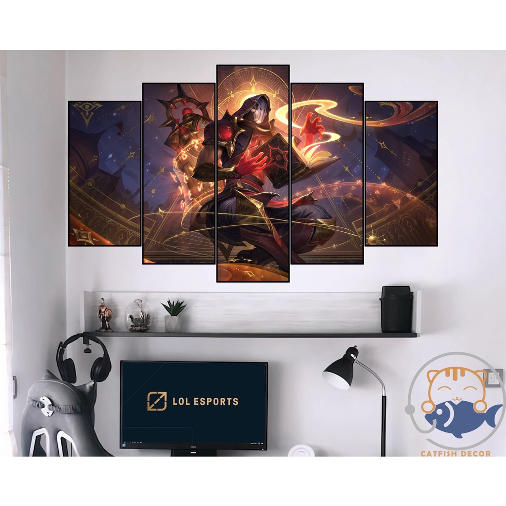 Tranh dán tương decor trang trí phòng LOL - Liên Minh Huyền Thoại - bộ 4