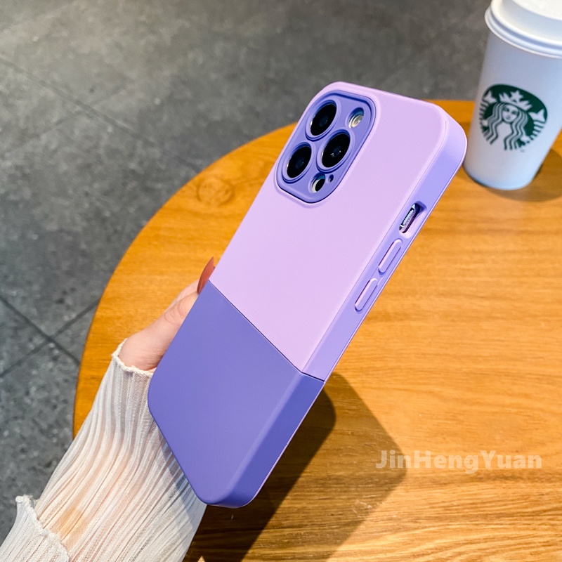 Ốp Điện Thoại Silicon Dẻo Màu Tương Phản 3 Trong 1 Cho IPhone 13 12 11 Pro MAX
