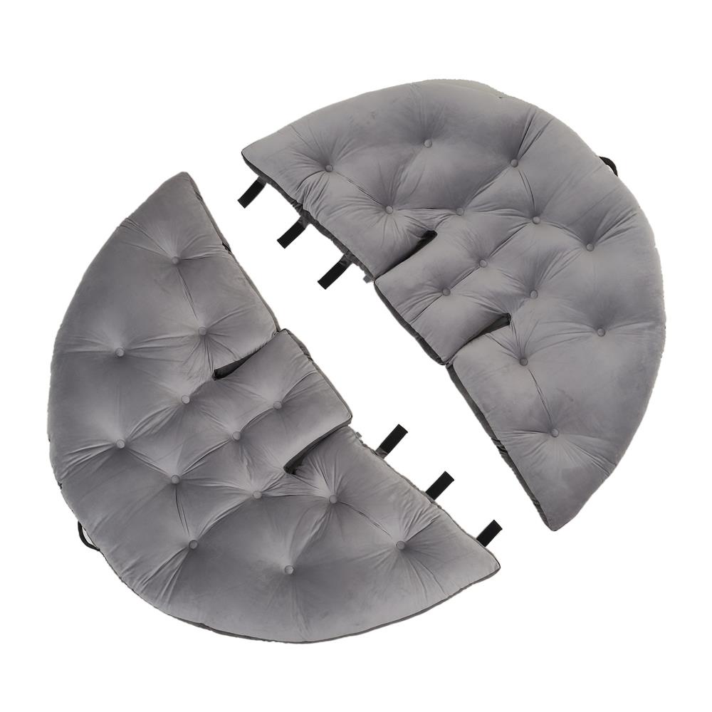 HomeBase HLS Đệm ngồi ghế lười Polyester siêu dày siêu êm mềm mại thoải mái R88xC63xS50 cm xám