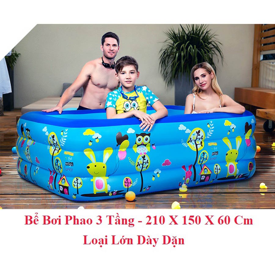 Bể bơi phao 3 tầng,Hồ bơi phao trẻ em,Bể bơi đủ kích thước 210cm 180cm 150cm,135cm bảo hành 1 đổi 1 toàn quốc