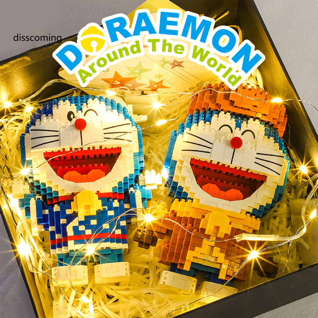 1 Bộ Đồ Chơi Lắp Ráp Mô Hình Doraemon Nhiều Màu Không Độc Hại