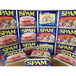 Thịt hộp SPAM date 2025 25% less Sodium 340gr  - EDS Hàng Mỹ