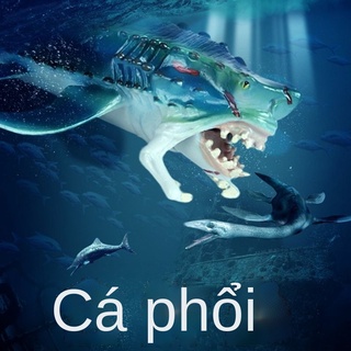 ZNgười khổng lồ thời tiền sử, sinh vật biển sâu, mô hình cá phổi cổ đại, Mosasaur Liopleurodon, đồ chơi động phỏng cho t