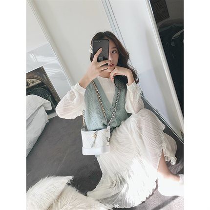 Set váy xoè + áo gile xinh cực xinh