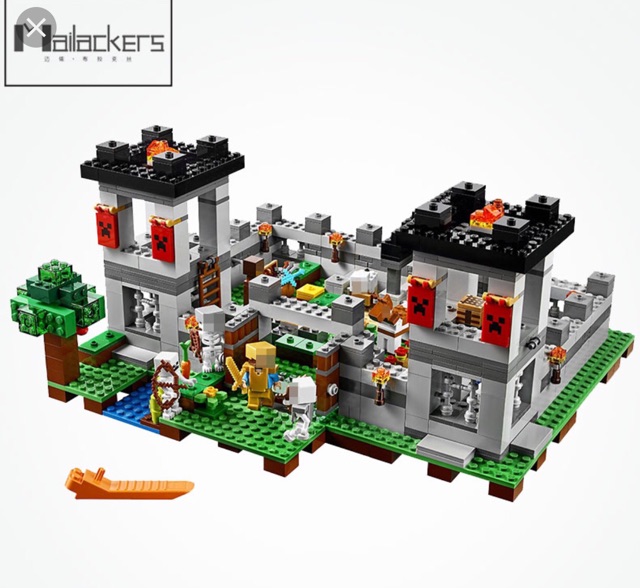 Lego Minecraft my world xếp hình pháo đài bela 10472