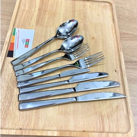 dao muỗng nĩa [inox 18/10] cao cấp, siêu dày, đuôi ngang, kiểu dáng châu âu, cầm chắc tay, dao dĩa ăn beefsteak