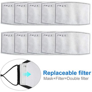 Set mười (10) tấm lọc bụi mịn 5 lớp PM2.5 thương hiệu IKJK nâng cấp cho khẩu trang vải