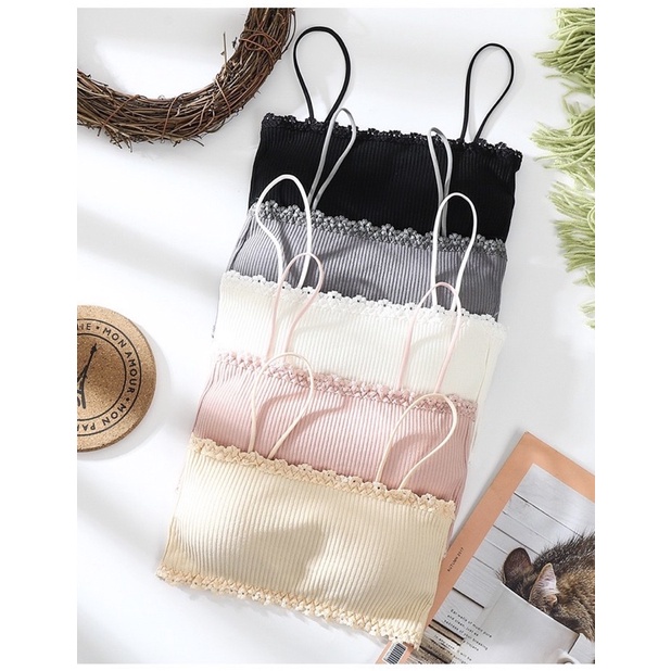 Áo Bra Cotton Tăm Cài Sau Siêu Mềm 8832