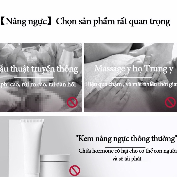 Kem nở ngực kem làm to ngực kem làm đẹp ngực nhanh chóng 30g làm săn chắc vùng ngực Cải thiện ngực xệ Phục hồi sau sinh