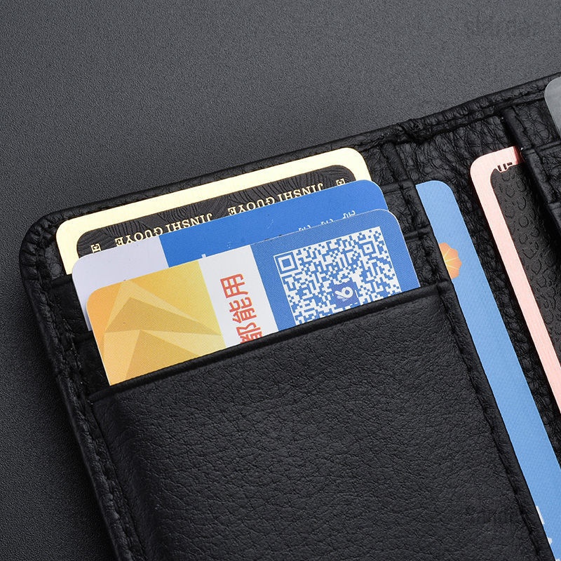 Ví Da Siêu Mỏng Đựng Thẻ / Bằng Lái Xe / Bằng Lái Xe Cỡ Lớn Đa Năng Cho Nam Giá Đỡ