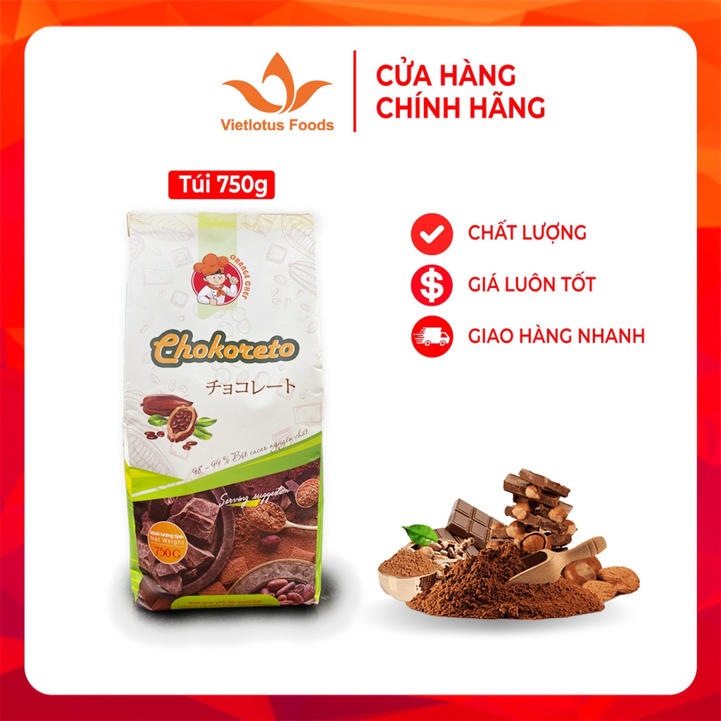 Bột Cacao Nguyên chất Chokoreto - Nhập khẩu Malaysia - Chất lượng tuyệt hảo