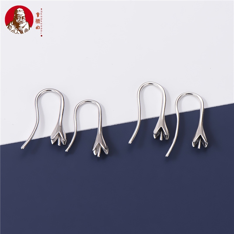 Móc Làm Bông Tai Ngọc Trai Bằng Bạc Sterling S925 Thái Lan Thủ Công DIY