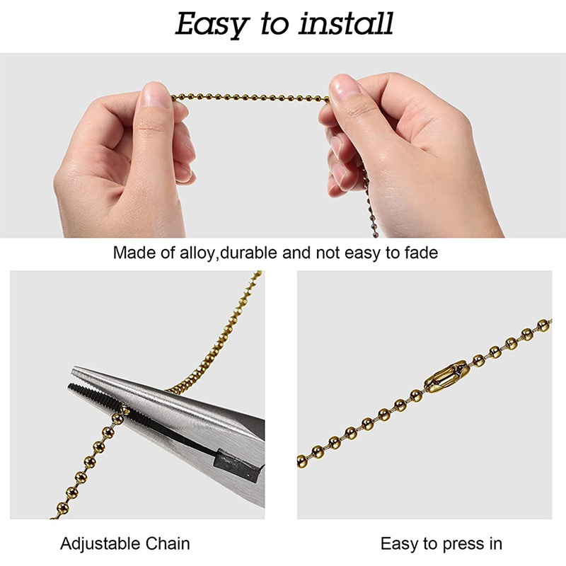 Bộ 4 Dây Kéo Dài Gắn Quạt Trần / Đèn Pha Lê Nhân Tạo
