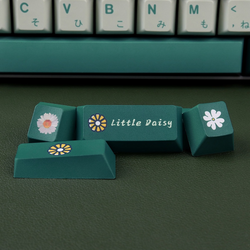 Keycap GMK hoa cúc nhỏ 129 nút in nhiệt cấu hình cherry dành cho bàn phím cơ